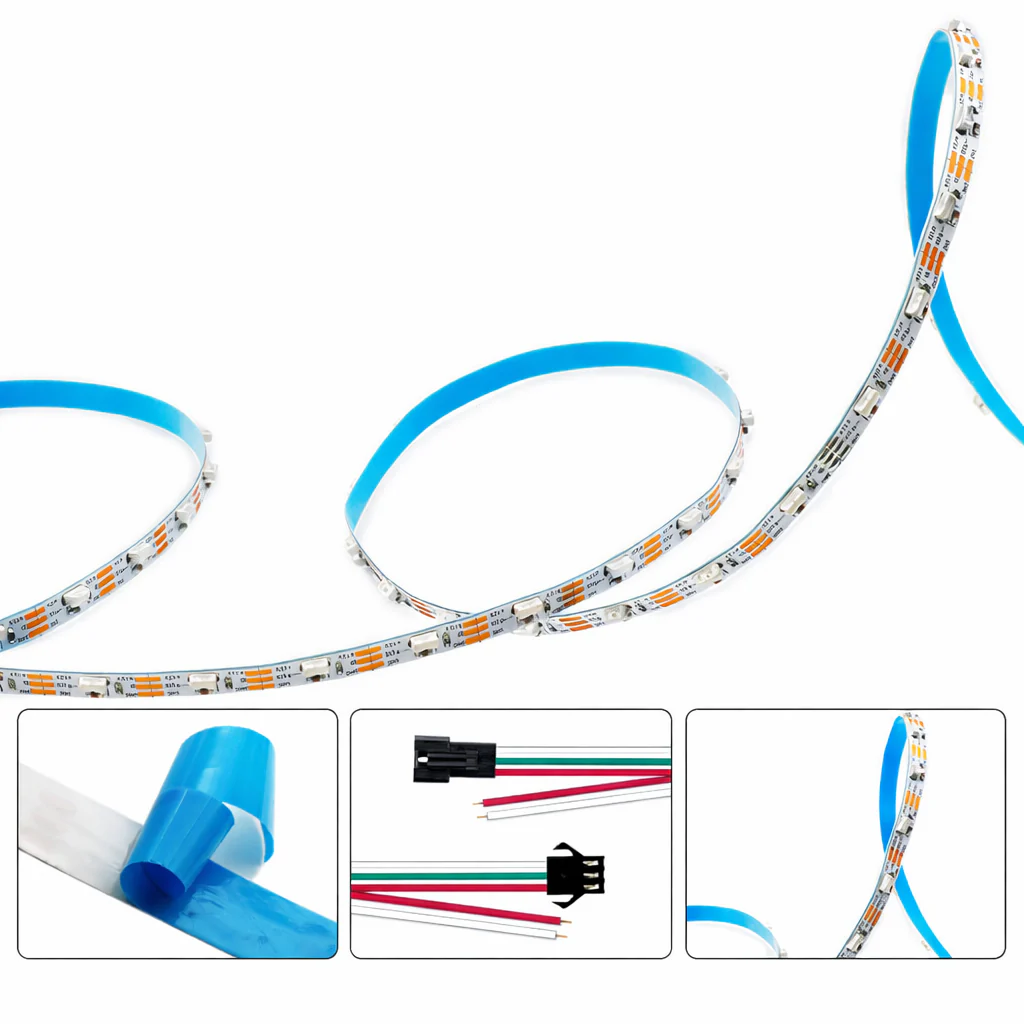 Side Emitting SMD4020 RGB LED Strip Light - DC12V | 60 LEDs/M | 5mm PCB | Non-Waterproof | for Mirror, Kitchen Cabinet, Bedroom | 5/50M - Image 3