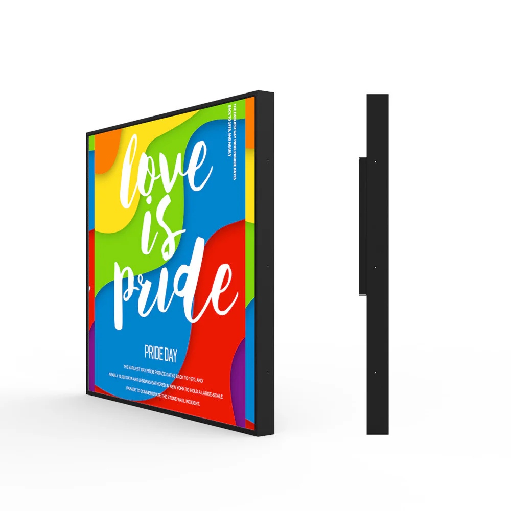 SL Series 29.5 Inch (529.4×529.4mm Viewable) 22mm Super Slim Square LCD Digital Screen, No Touch, Content Upload via Dadonlion Platform / USB Disk - Image 4