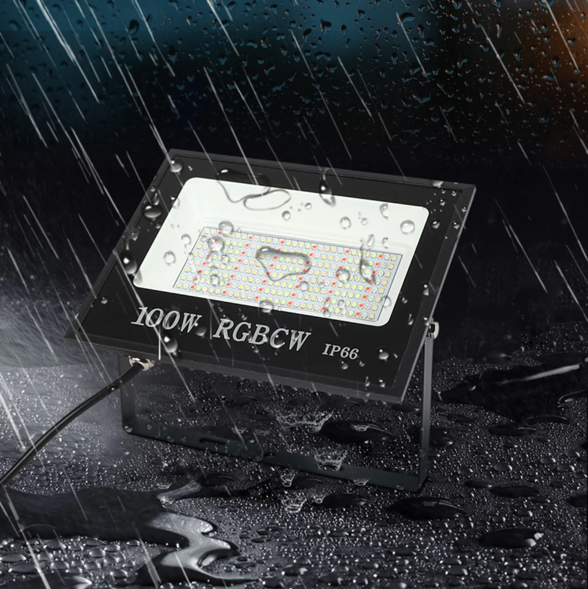 FL-SM Series Smart RGBCW LED Flood Light – 30W - 200W | Bluetooth / WiFi&Bluetooth APP | 2700K–6500K Tunable White + 16 Million Colors | IP66 Waterproof Landscape Light with Music Sync | Works with Alexa & Google Assistant | With Plug | 2 / 10-Pack - Image 8