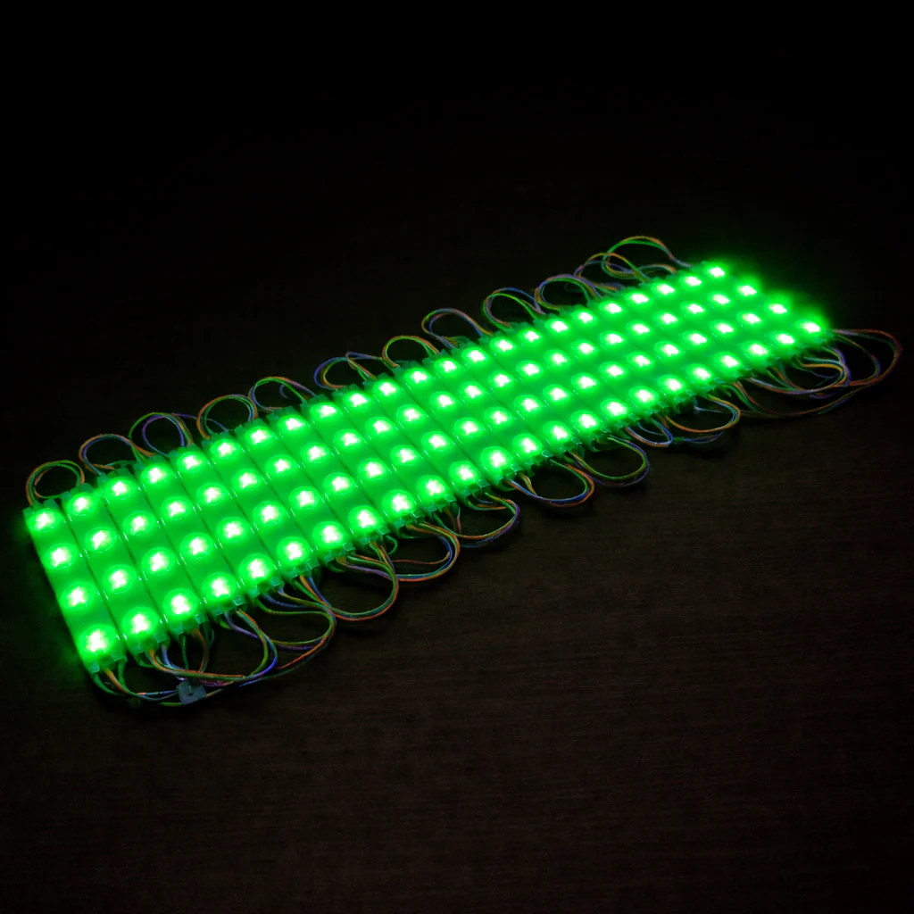 SMD2835 LED Module String – 3 LEDs/Module | 1.5 W 130 lm | 60×13 mm | DC 12 V | IP65 Waterproof with Adhesive Tape | for Light Box & Channel Letter Signage (20-pcs/String)– 10000K / 6500K / 4000K / 3000K / Red / Green / Blue / Yellow / Pink - Image 14