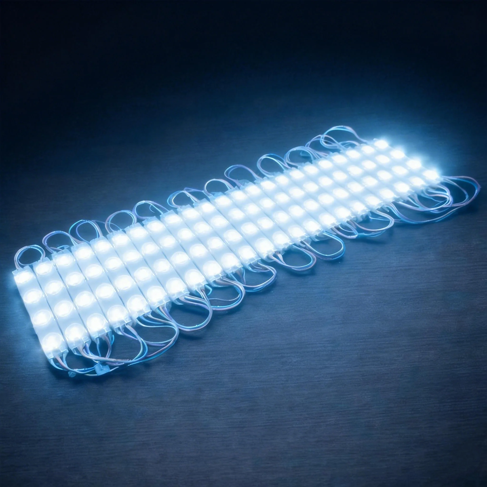 SMD2835 LED Module String – 3 LEDs/Module | 1.5 W 130 lm | 60×13 mm | DC 12 V | IP65 Waterproof with Adhesive Tape | for Light Box & Channel Letter Signage (20-pcs/String)– 10000K / 6500K / 4000K / 3000K / Red / Green / Blue / Yellow / Pink - Image 9