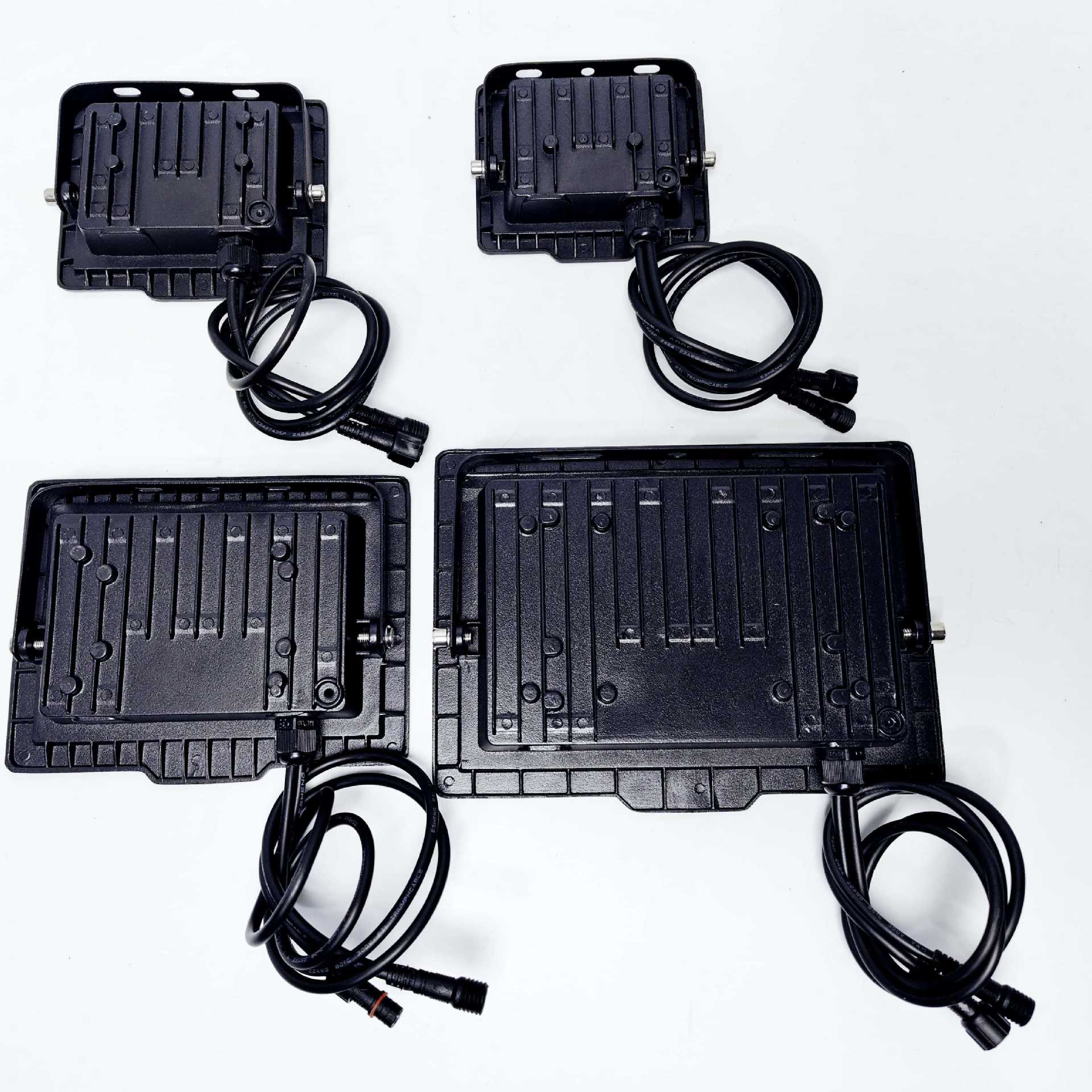 FL-IC Series SPI WS2811 RGBIC Addressable LED Flood Light – 10W - 50W | 24V DC | IP66 Waterproof Outdoor Landscape Light with Aluminum Housing & Tempered Glass | For Stage, Wall Wash & Architectural Lighting | Hardwired Connection (No Plug) | 2 / 10-Pack - Image 5