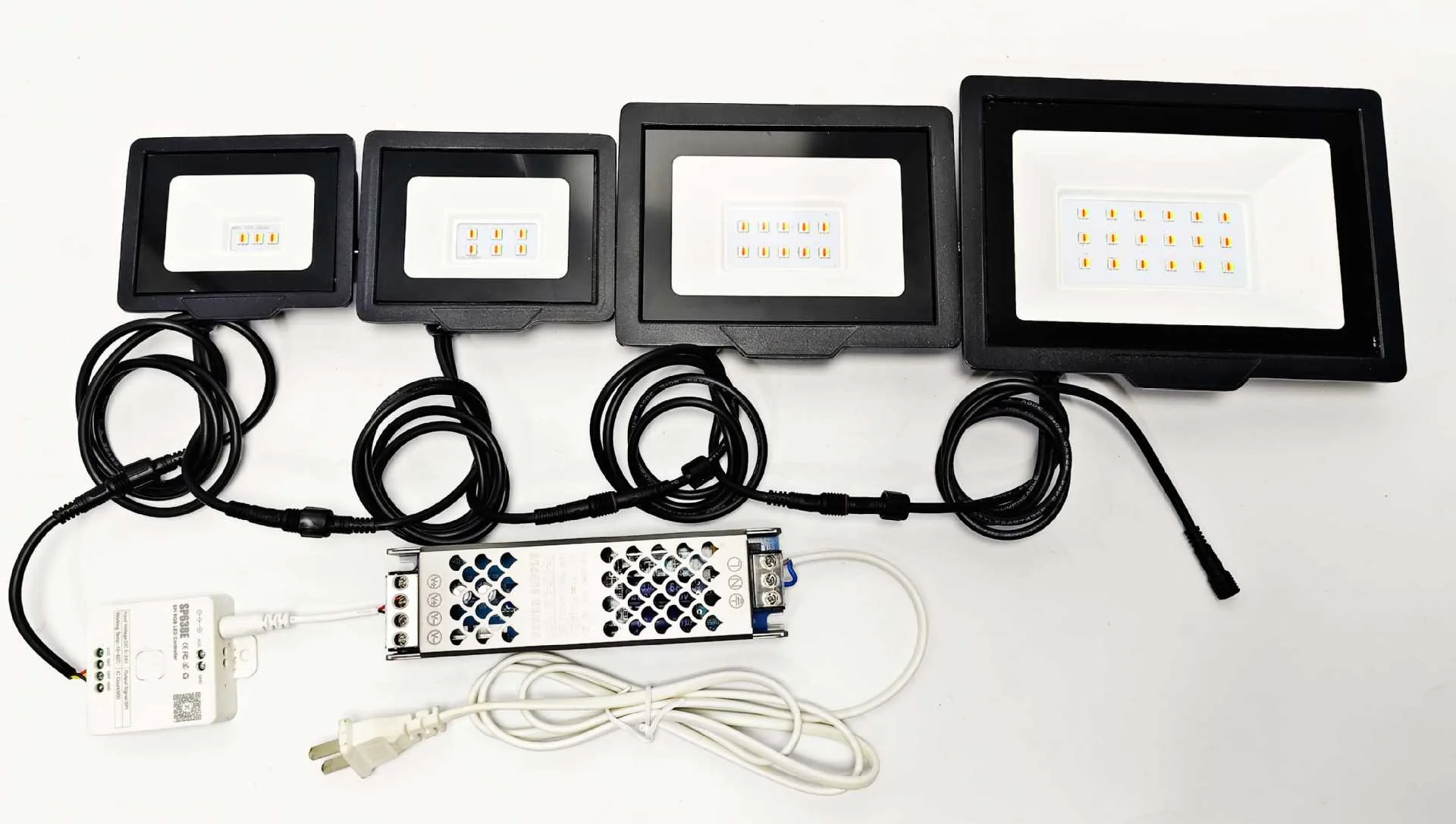FL-IC Series SPI WS2811 RGBIC Addressable LED Flood Light – 10W - 50W | 24V DC | IP66 Waterproof Outdoor Landscape Light with Aluminum Housing & Tempered Glass | For Stage, Wall Wash & Architectural Lighting | Hardwired Connection (No Plug) | 2 / 10-Pack - Image 7