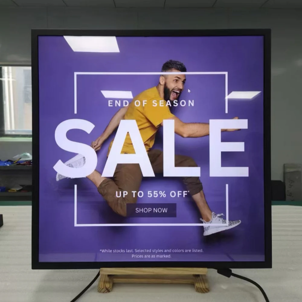SQ Series 33.3 Inch (598×598mm Viewable) Proportional Square LCD Display Screen, Cloud / APP / USB Disk - Image 10