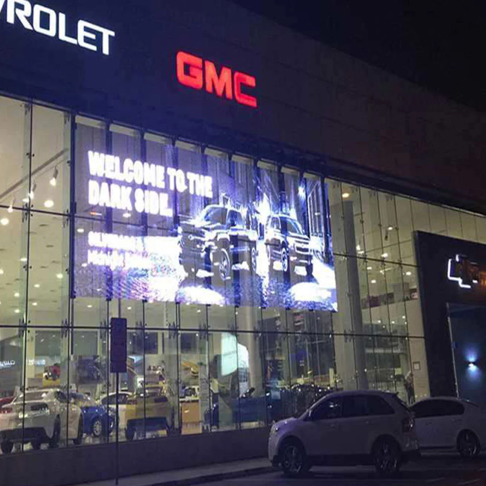 tClear Series Tri-proof P3.9/7.8mm OutdoorTransparent LED Display 4500nits in Size 1000x500mm Aluminum Cabinet for Indoor Installation for Glass /Window - Image 8