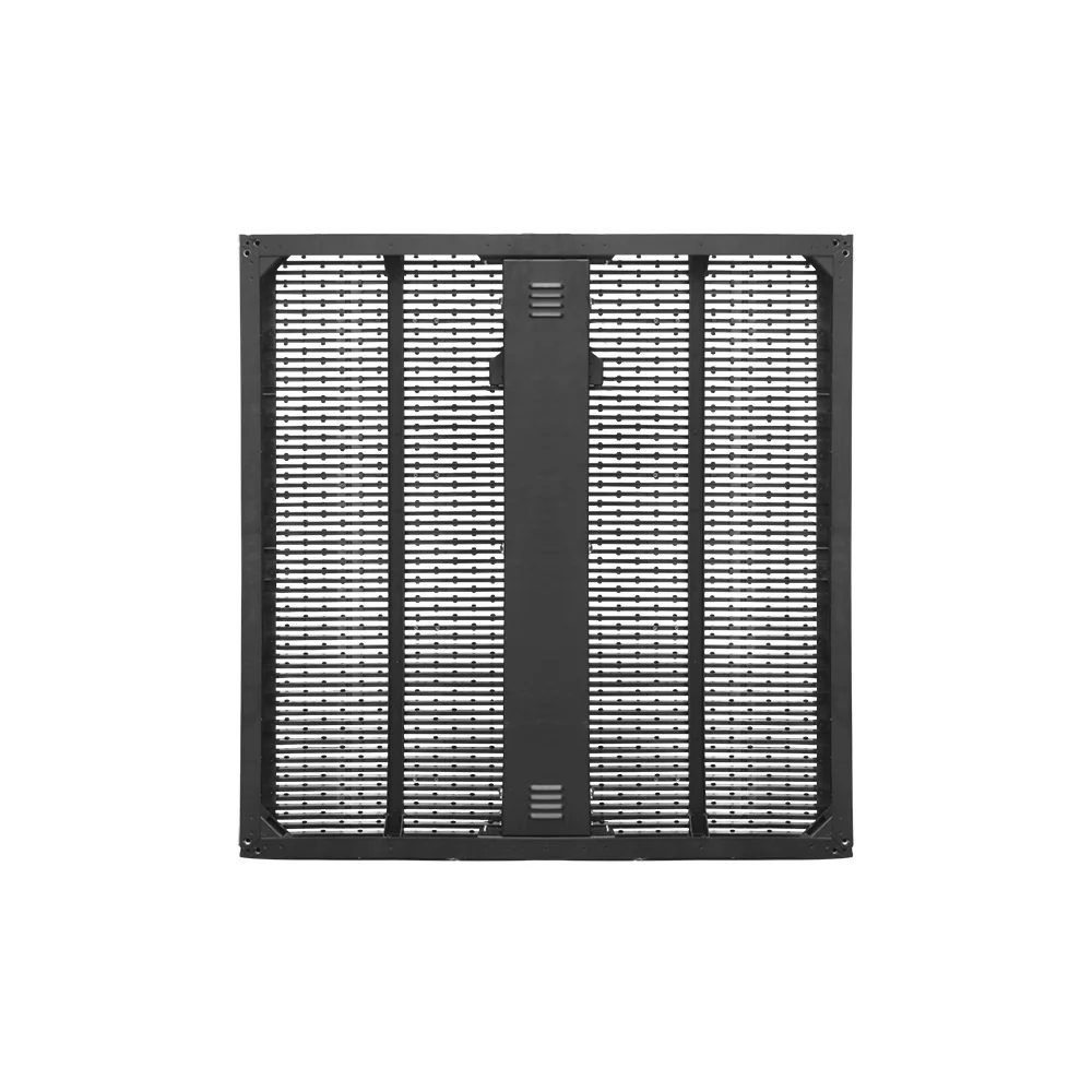 oClear Pro Series Outdoor Waterpoof P15.6/15.6mm Transparent LED Mesh Display High Brightness 6800nits in Size 1000x1000mm Aluminum Cabinet for Fixed Installation - Image 4
