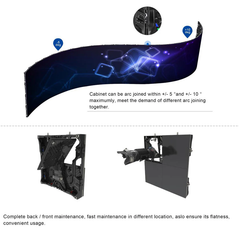 Tour-GOB Series Indoor Rental LED Display 1.95/2.6/2.9/3.9 mm Pixel Pitch in 500x500mm Aluminum Cabinet with Glue Covered Protective Surface LED Screen - Image 6