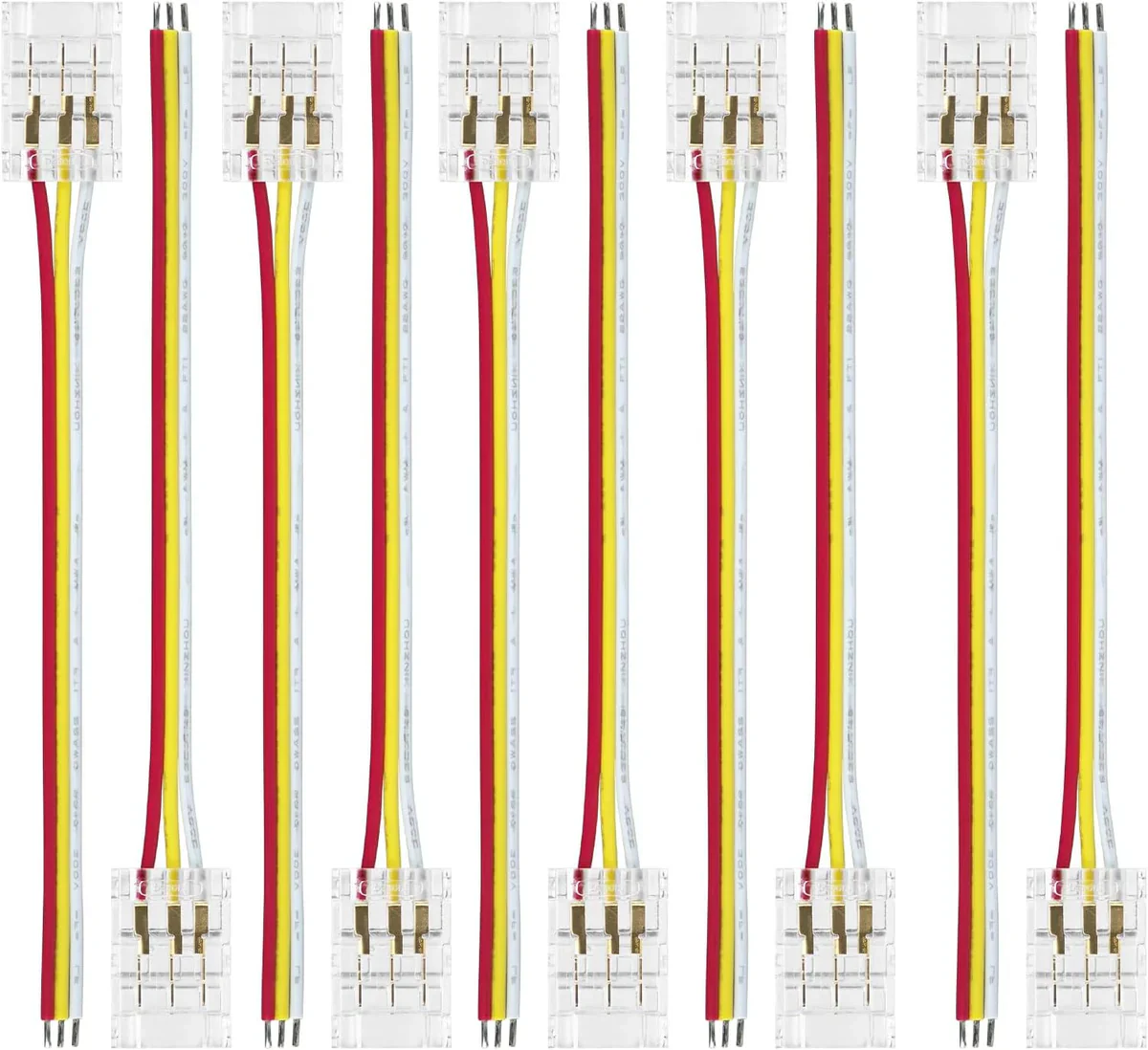 Transparent Crystal LED Strip Connectors – 10mm 3Pin Solderless Clips | Strip to Wire / Strip to Strip / DC Adapter – Local Stock US/UK - Image 4