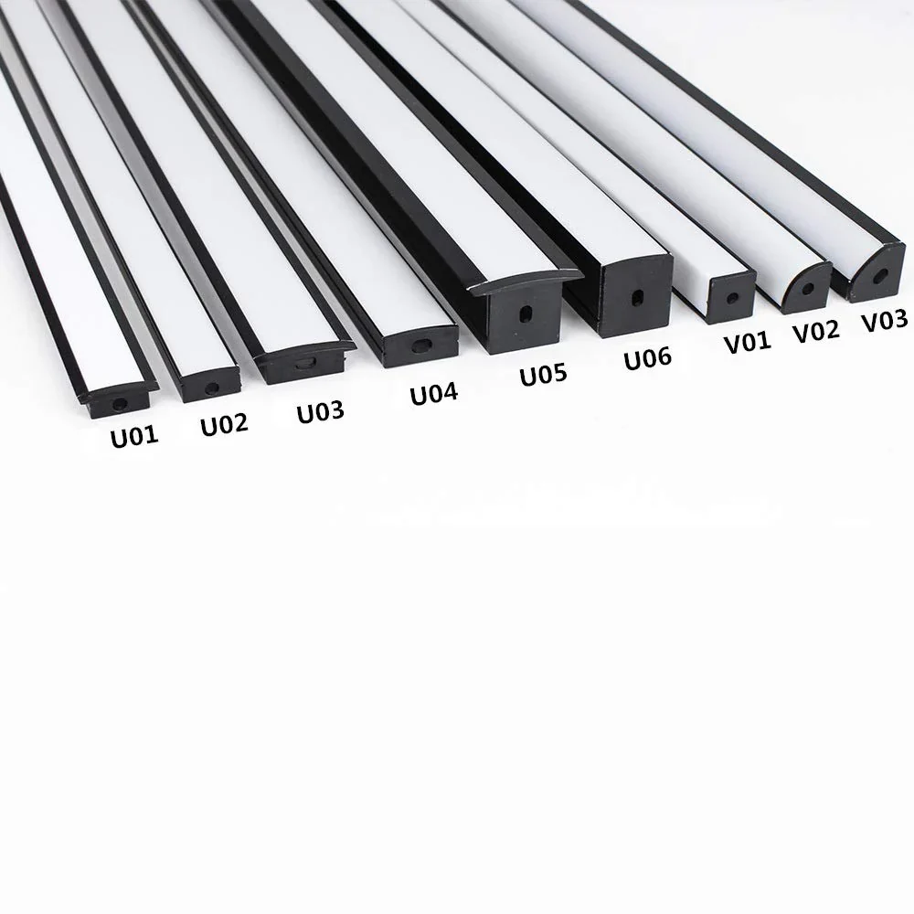 U Shape LED Aluminum Channels – Fit for 1 to 12mm LED Strip | 1Meter | Silver / Black | Milky White / Black Cover | With Installation Accessories | Bendable | 5 / 6 / 10 / 12 / 20 / -Pack | Local Stock US/UK - Image 12