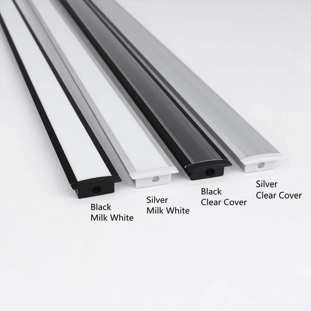 U Shape LED Channel U01-A – 12mm | Silver / Black | Milky White Cover | With Installation Accessories | – Heavy-Duty Aluminum Profile – 1m / 2m / 3m | 50 / 100-Pack - Image 10