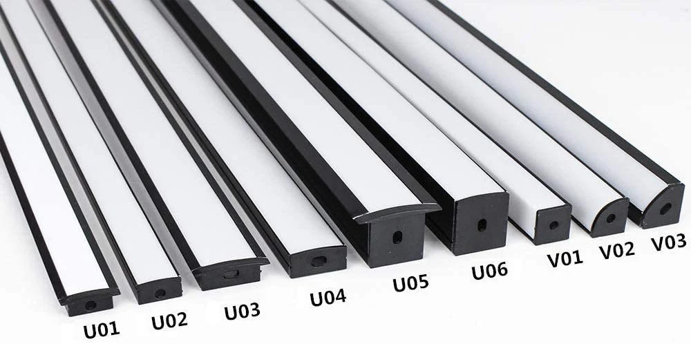 U Shape LED Channel U02–B 12mm | Silver | Milky White Cover | With Installation Accessories | – Standard Aluminum Profile – 1m / 2m / 3m | 50 / 100-Pack - Image 6