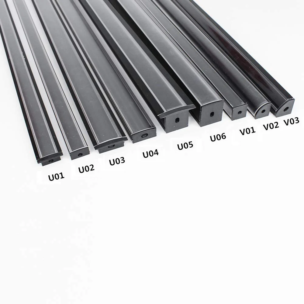U Shape LED Channel U02–B 12mm | Silver | Milky White Cover | With Installation Accessories | – Standard Aluminum Profile – 1m / 2m / 3m | 50 / 100-Pack - Image 7