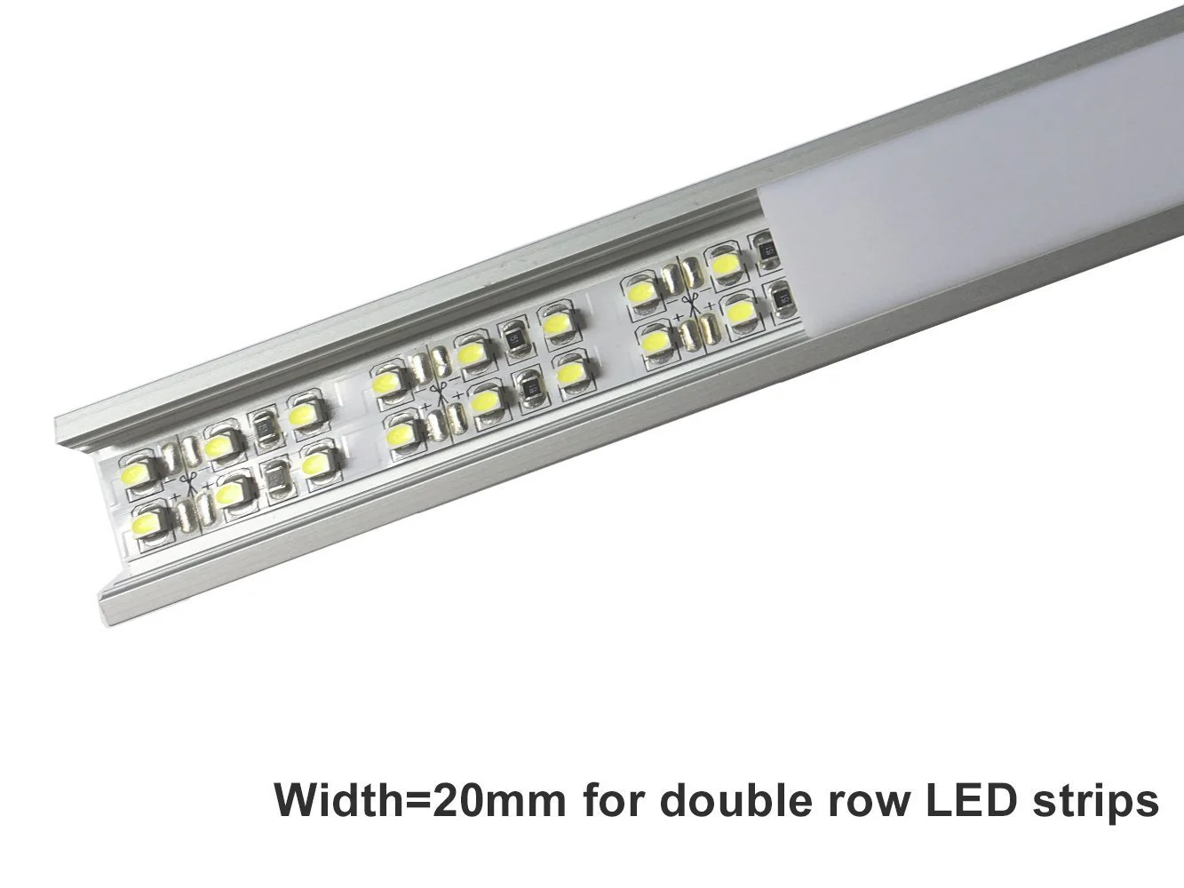 U Shape LED Channel U03-A – 20mm | Silver / Black | Milky White Cover | With Installation Accessories | – Heavy-Duty Aluminum Profile – 1m / 2m / 3m | 50 / 100-Pack - Image 11