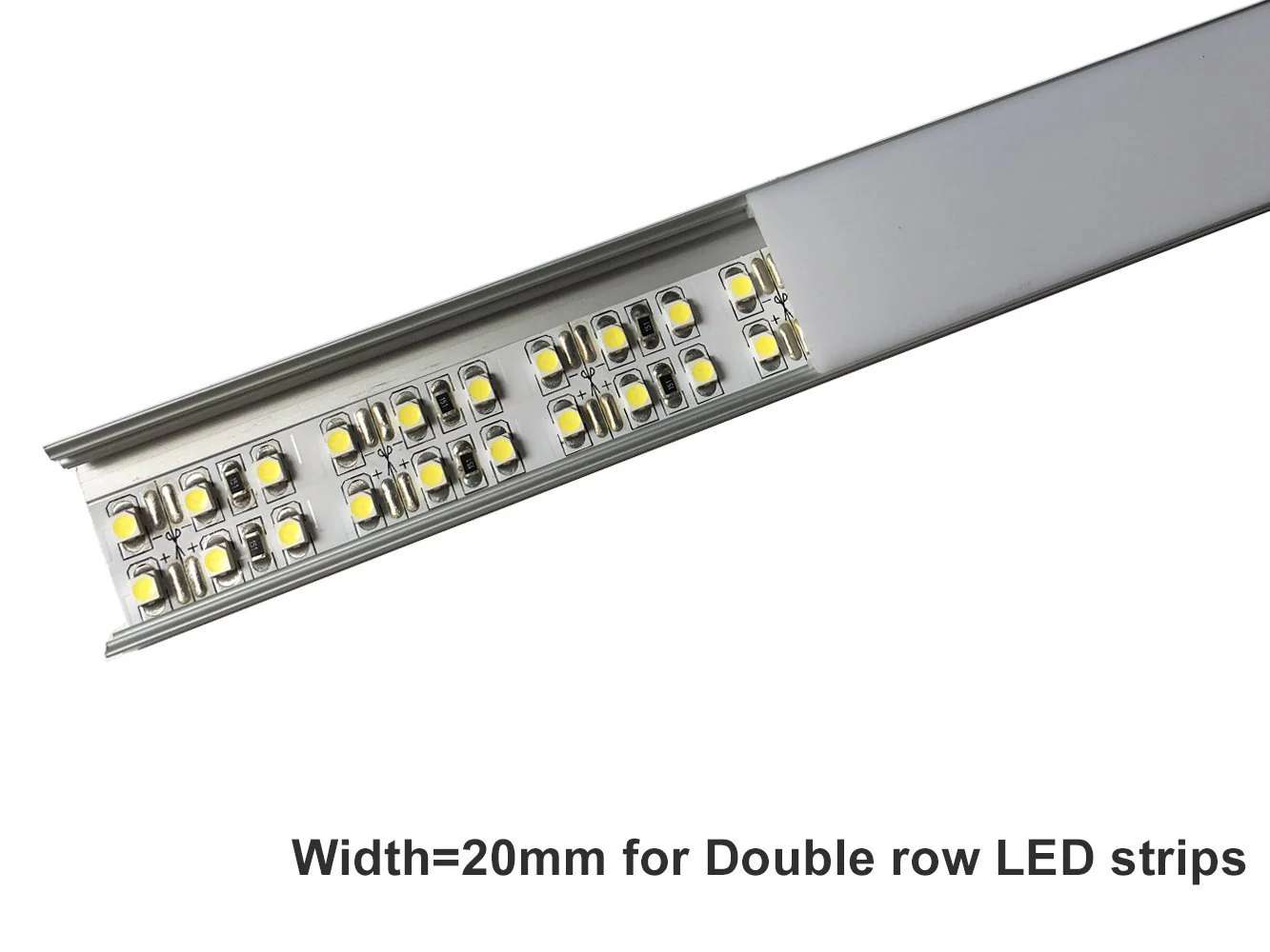 U Shape LED Channel U04-A – 20mm | Silver / Black | Milky White Cover | With Installation Accessories | – Heavy-Duty Aluminum Profile – 1m / 2m / 3m | 50 / 100-Pack - Image 5