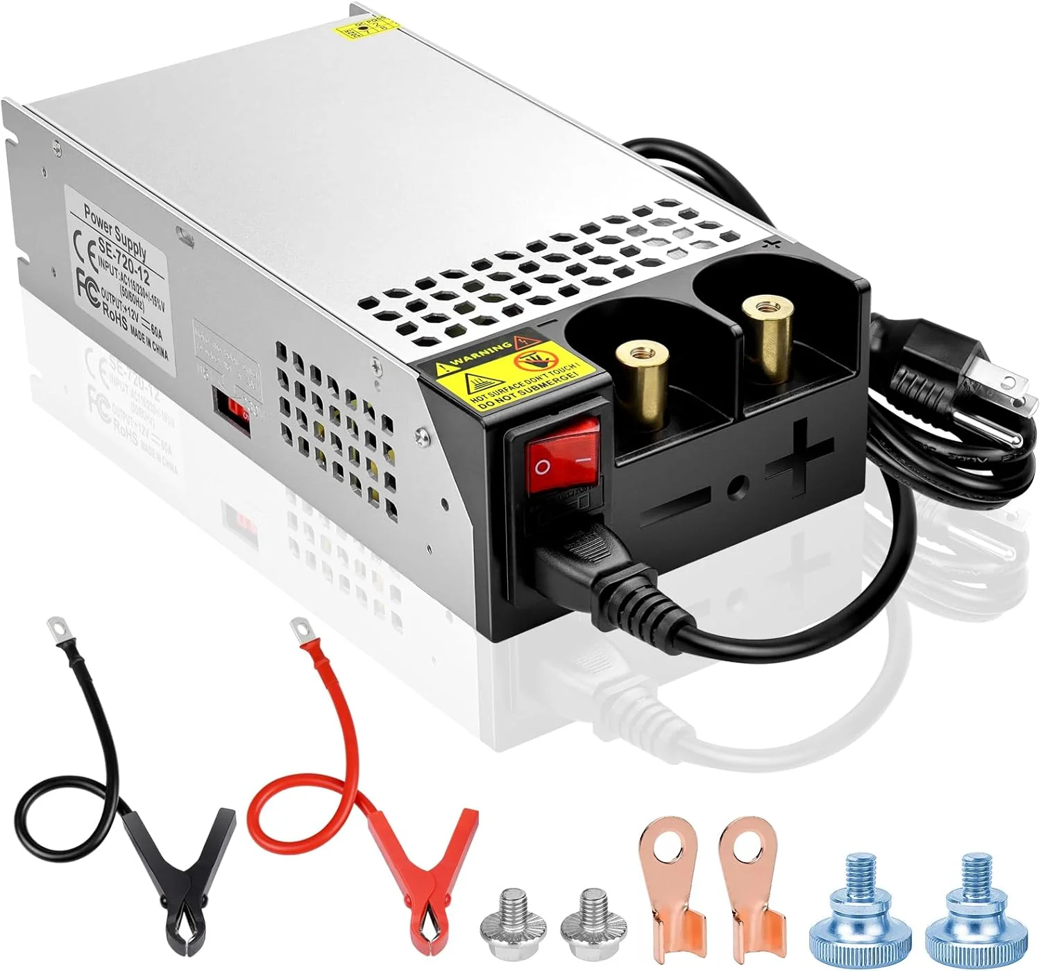 Upgrade 12V DC Switching Power Supply 360W–720W (30A–60A), AC 110/240V Input Converter & Transformer, Cooling Fan Design, LED Driver Adapter for Strip Lights, 3D Printer, Radio — US/UK/EU Plug Options, CE/FCC/RoHS Certified - Image 12