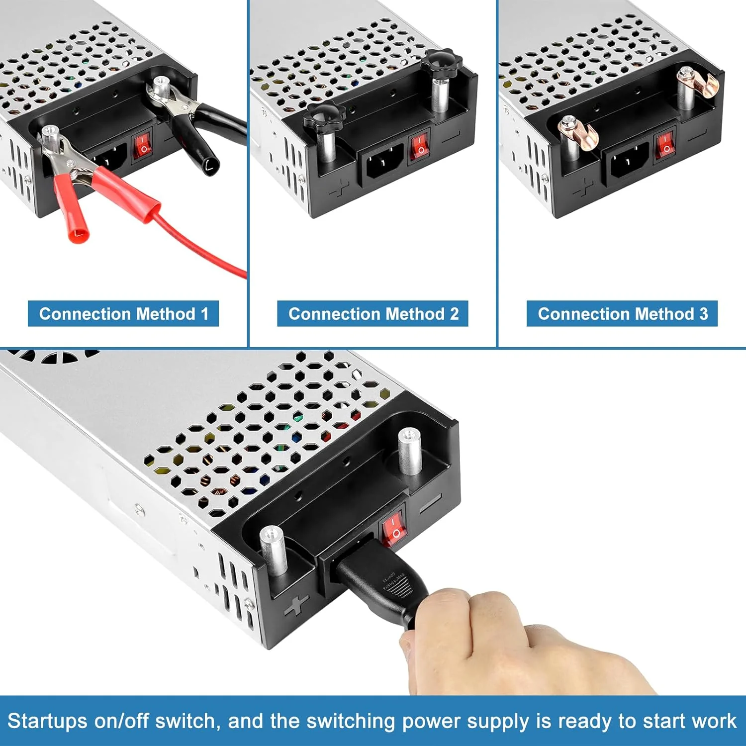 Upgrade 12V DC Switching Power Supply 360W–720W (30A–60A), AC 110/240V Input Converter & Transformer, Cooling Fan Design, LED Driver Adapter for Strip Lights, 3D Printer, Radio — US/UK/EU Plug Options, CE/FCC/RoHS Certified - Image 5