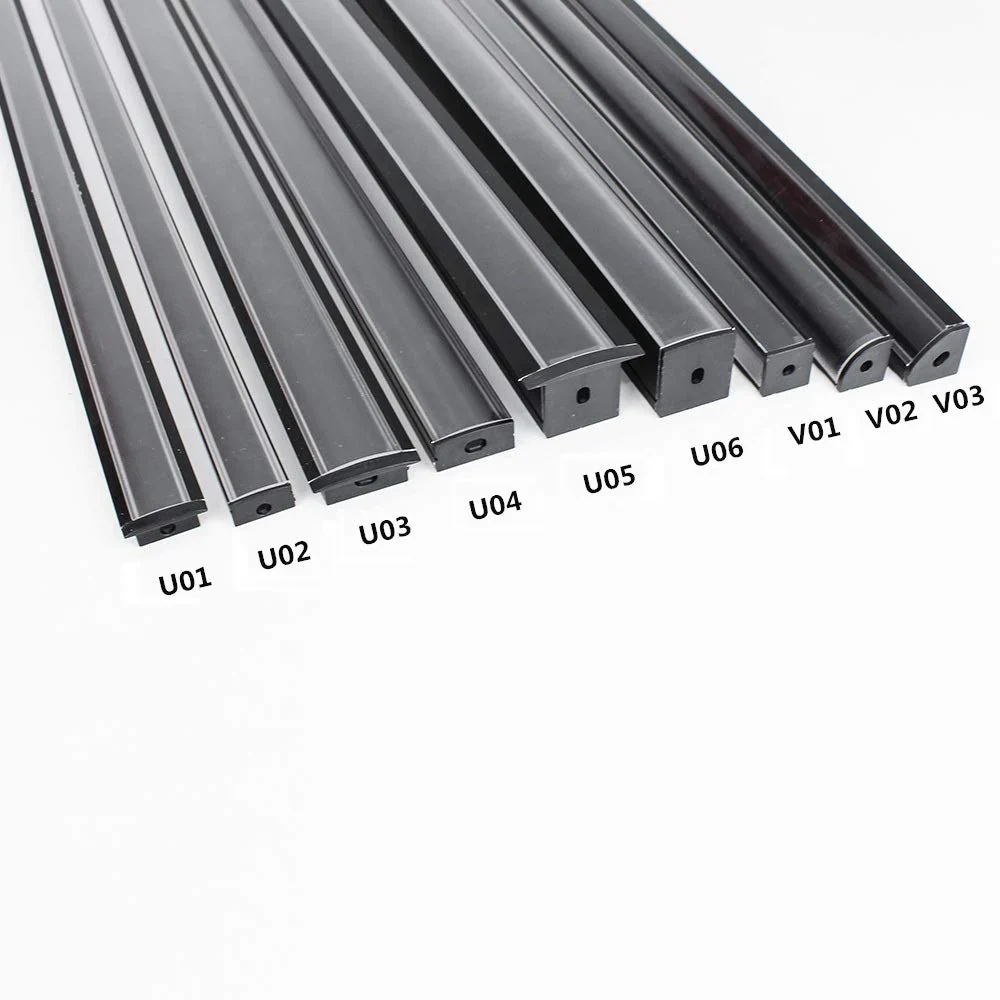 V-Shaped LED Aluminum Channel – For 1 to 10 mm LED Strips | 1 Meter | Silver / Black | Milky / Black Cover | With Mounting Accessories | Pack of 5 / 6 / 10 / 12 / 20 | Local Stock in US / UK - Image 14