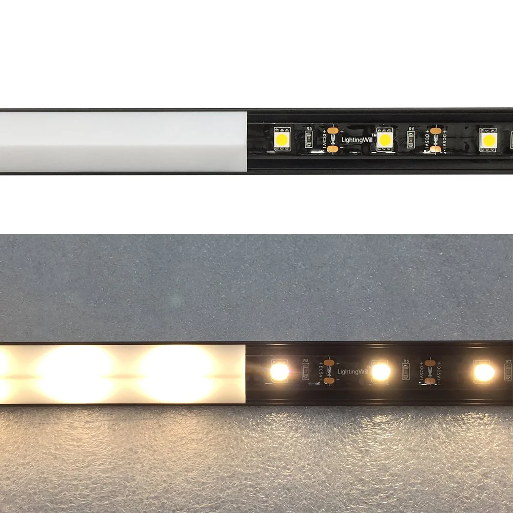 V Shape LED Channel V01-A – 12mm | Silver / Black | Milky White Cover | With Installation Accessories | – Heavy-Duty Aluminum Profile – 1m / 2m / 3m | 50 / 100-Pack - Image 4