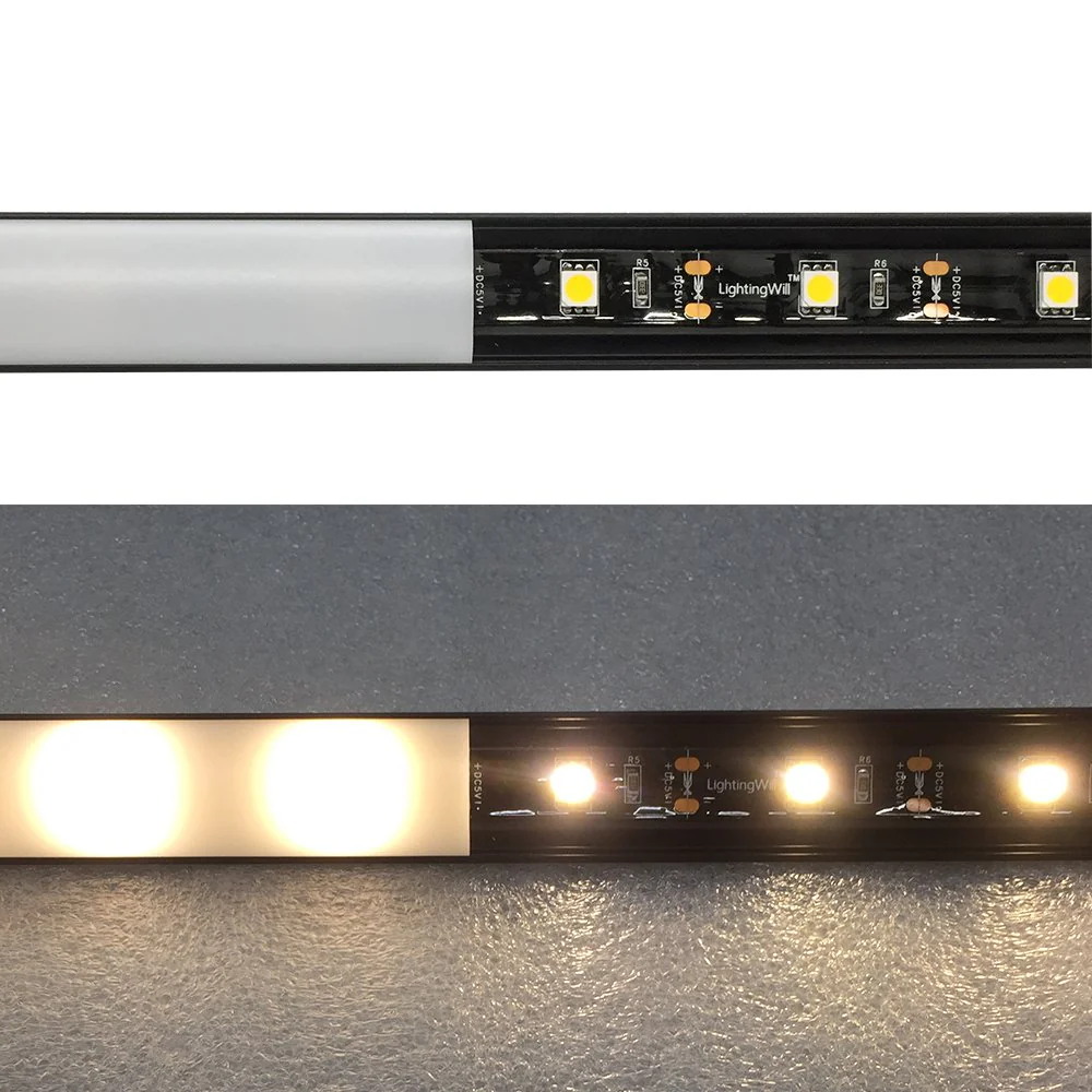 V Shape LED Channel V02-B – 10mm | Silver / Black | Milky White Cover | With Installation Accessories | – Standard Aluminum Profile – 1m / 2m / 3m | 50 / 100-Pack - Image 10