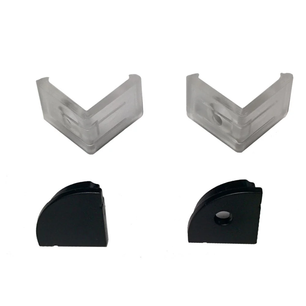 V Shape LED Channel V02-B – 10mm | Silver / Black | Milky White Cover | With Installation Accessories | – Standard Aluminum Profile – 1m / 2m / 3m | 50 / 100-Pack - Image 9