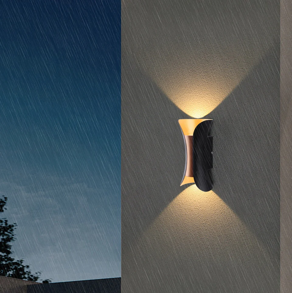 Waterproof LED Wall Light - 10W | 3000K / 6500K | White / Black / Black & Golden | Up & Down Outdoor Wall Sconce for Porch, Garden, Balcony & Indoor Decoration | Plastic Housing | IP65 | 4-Pack - Image 7