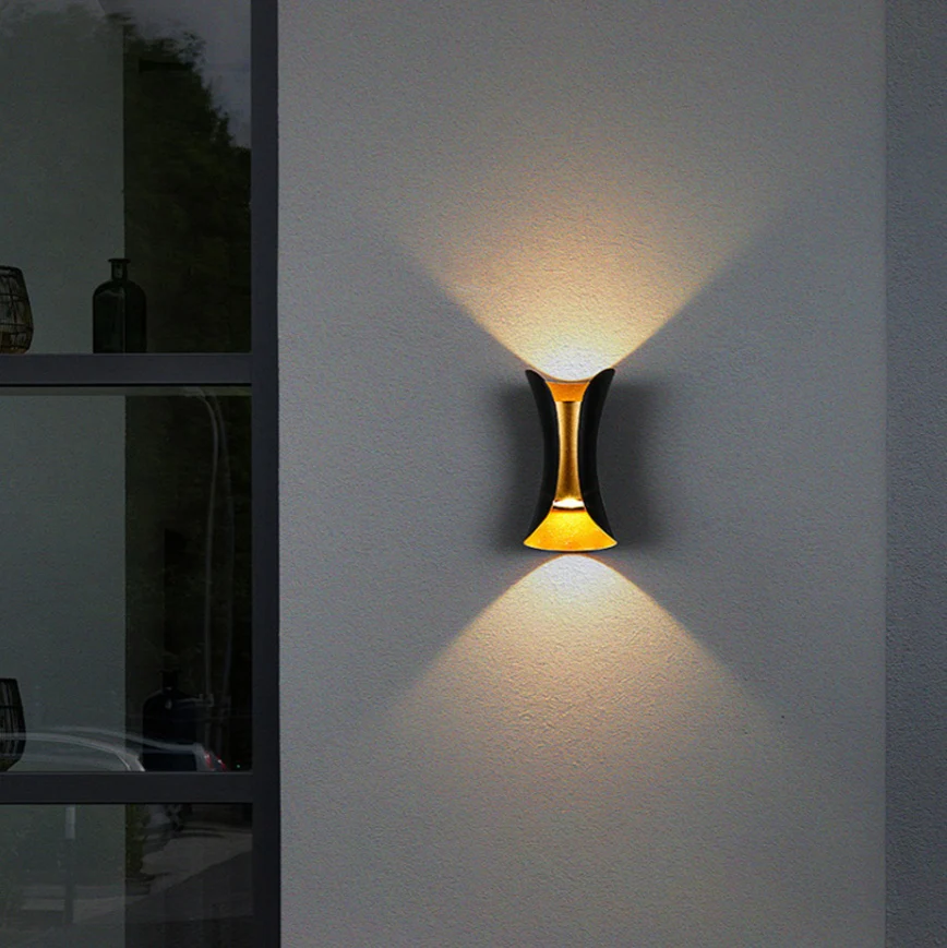 Waterproof LED Wall Light - 10W | 3000K / 6500K | White / Black / Black & Golden | Up & Down Outdoor Wall Sconce for Porch, Garden, Balcony & Indoor Decoration | Plastic Housing | IP65 | 4-Pack - Image 8