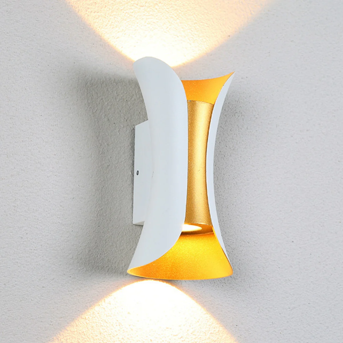 Waterproof LED Wall Light - 6W / 10W / 20W / 30W | 3000K / 6500K | White / Black / Black & Golden / White & Golden | Up & Down Outdoor Wall Sconce for Porch, Garden, Balcony & Indoor Decoration | Aluminum Housing | IP65 | 2-Pack - Image 13