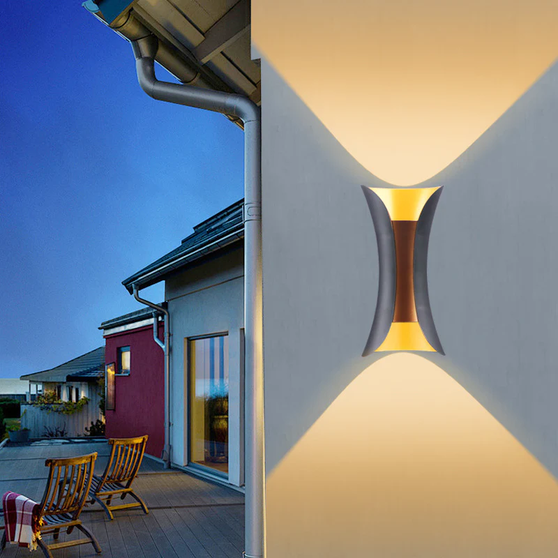 Waterproof LED Wall Light - 10W | 3000K / 6500K | White / Black / Black & Golden | Up & Down Outdoor Wall Sconce for Porch, Garden, Balcony & Indoor Decoration | Plastic Housing | IP65 | 4-Pack - Image 6