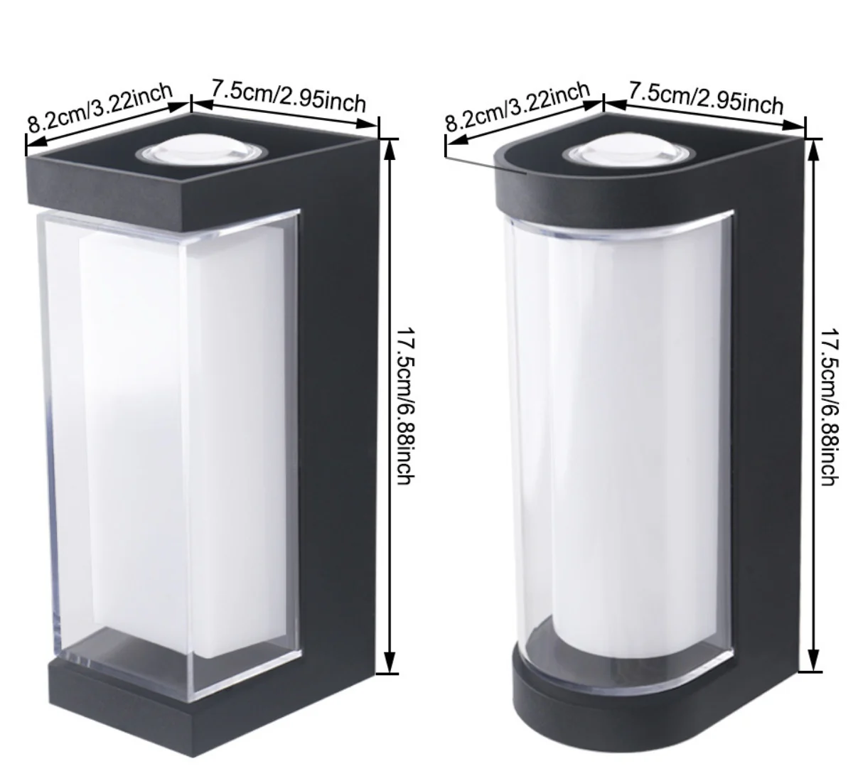 Waterproof LED Wall Light - 7W | 3000K / 6500K | Square / Round | Up & Down Outdoor Wall Sconce for Porch, Garden, Balcony & Indoor Decoration | Plastic Housing | IP65 | 4-Pack - Image 3