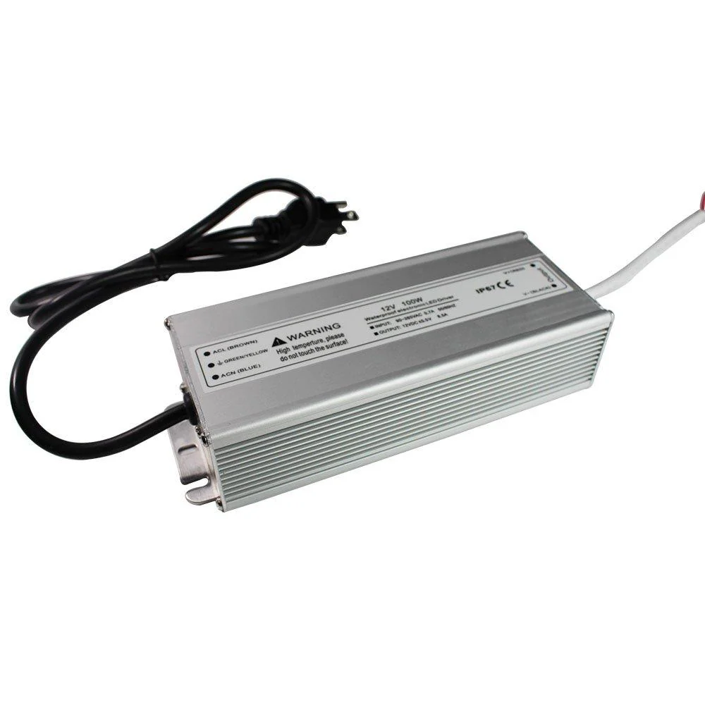 Waterproof IP67 LED Power Supply 110V 220V AC to 12V DC Driver Transformer 3-Prong Plug 3.3 Feet Cable - Image 4