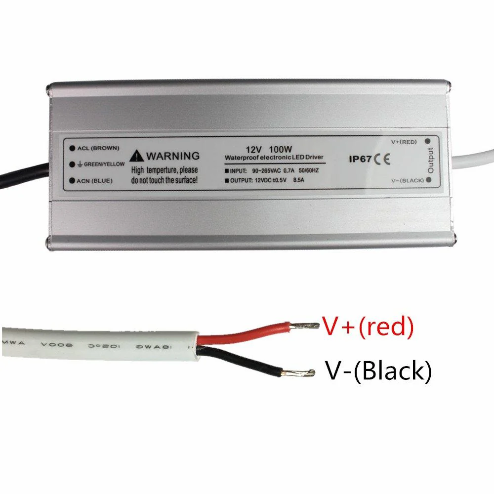 Waterproof IP67 LED Power Supply 110V 220V AC to 12V DC Driver Transformer 3-Prong Plug 3.3 Feet Cable - Image 8