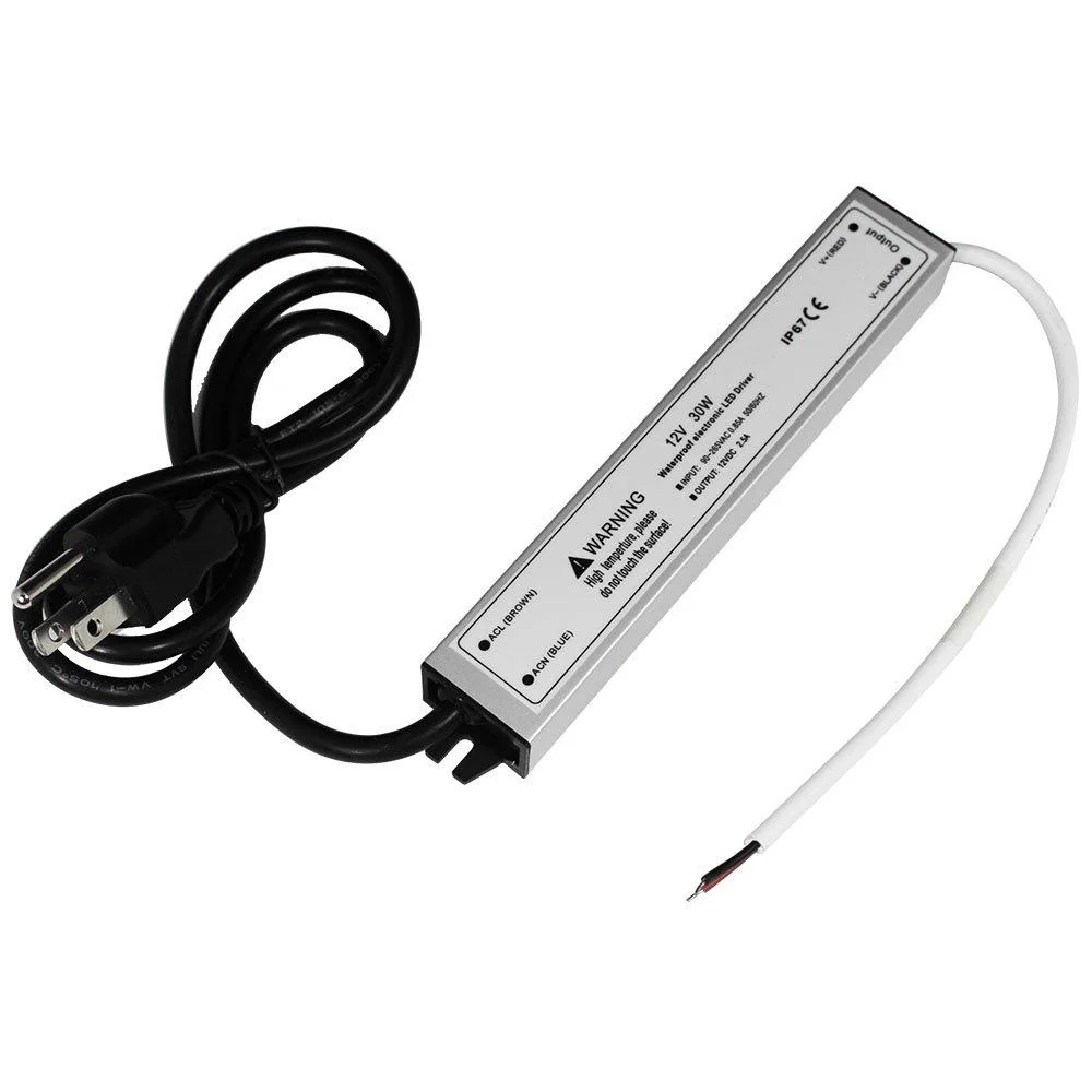 Waterproof IP67 LED Power Supply 110V 220V AC to 12V DC Driver Transformer 3-Prong Plug 3.3 Feet Cable - Image 9