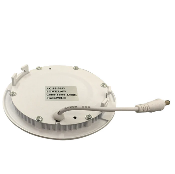 White Trim LED Panel Light 10mm Thick Round Shape Low Profile Recessed Ceiling Panel Lamp 100-240 V AC - Image 3