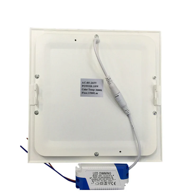 White Trim LED Panel Light 10mm Thick Square Shape Low Profile Recessed Ceiling Panel Lamp 100-240V AC - Image 6