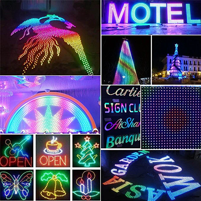 WS2811 RGBIC Addressable 12mm LED Pixel String Light, 50pcs/String, 0.3W DC12V IP67 Waterproof Color-Changing Dot Light for Channel Letter Signs, Advertising Boards & Architectural Lighting - Image 10